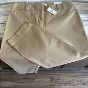 LOFT Beige Cropped Julie Fit Pants
